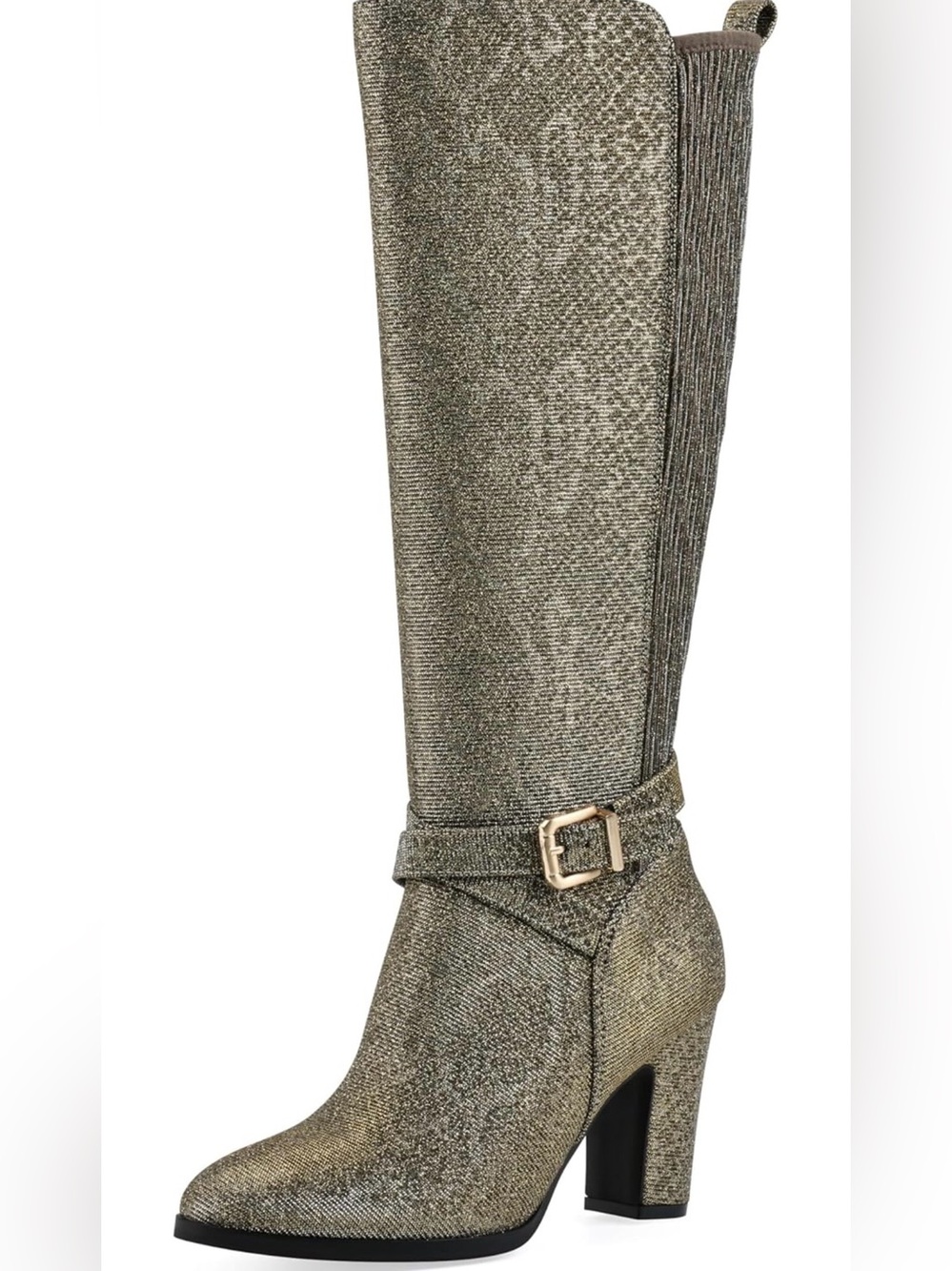 WHITE MOUNTAIN Women's Teals Block Heeled Dress Tailored Tall Shaft Boot
